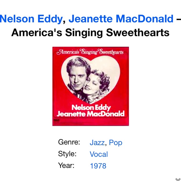 Lot of 2 vinyl records: Camelot/Nelson Eddy Jeanette McDonald singing sweetheart - Picture 2 of 2